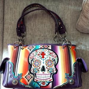 Dia de los Muertos purse and matching clutch